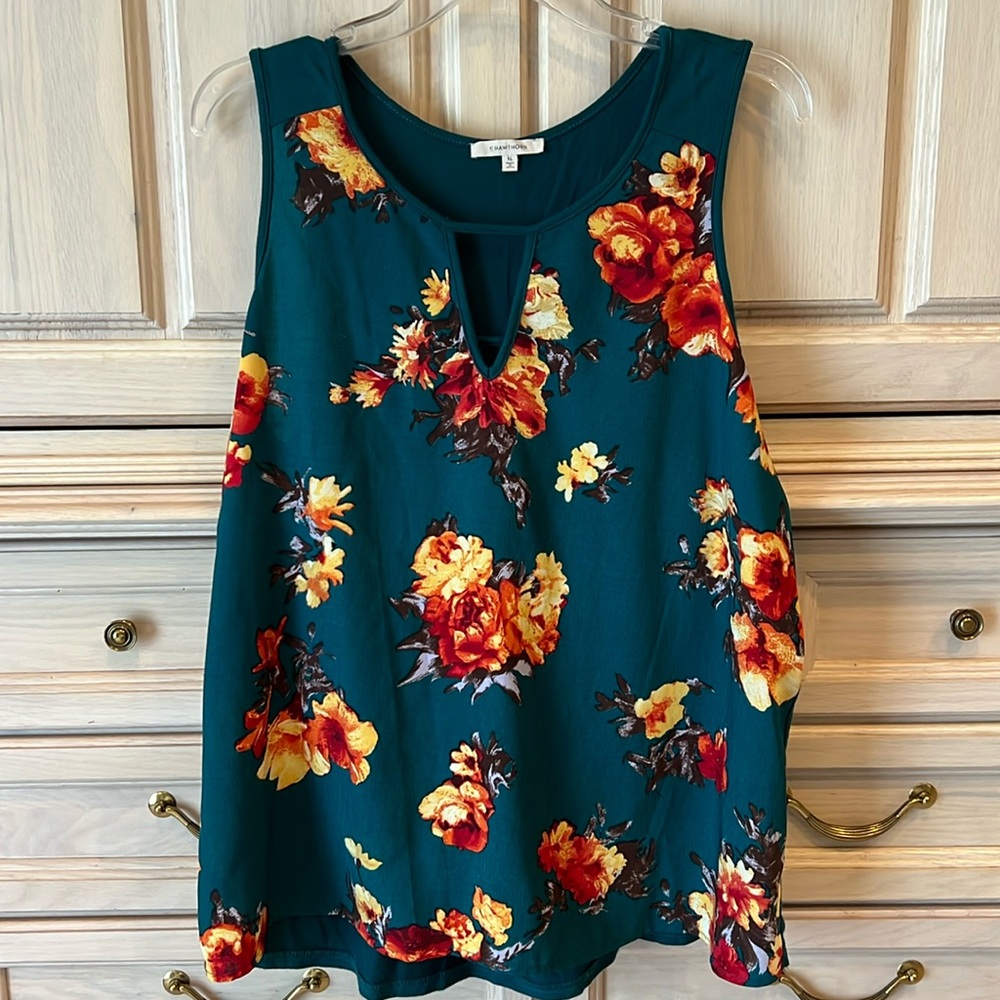 Flowy floral sleeveless top